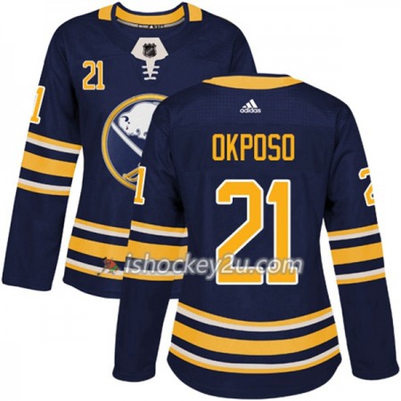 Dame NHL Buffalo Sabres Trøje Kyle Okposo 21 Adidas 2017-2018 Marine Blå Authentic